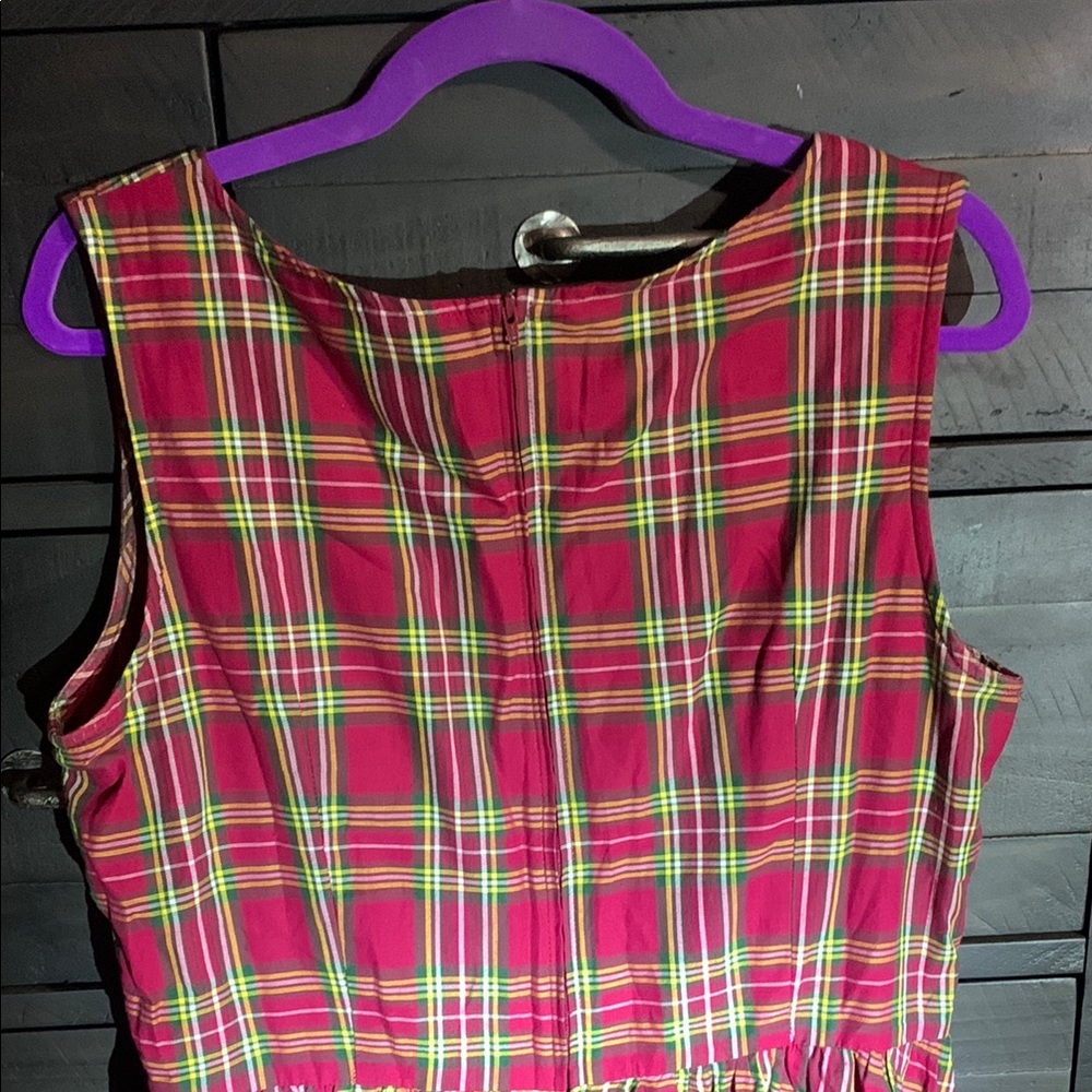 Lindy Bop Plaid Sleeveless Dress - Picture 4 of 6